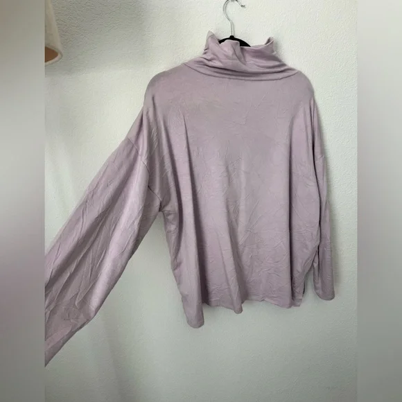 Eileen Fisher Lavender Turtleneck Sweater - Picture 3 of 8